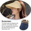 Brede rand hoeden Sun Summer Fashion Protection Clip-on Sunscreen Caps Visor Baseball Big Eaves Casual Lege Top Sports Beach