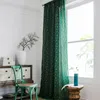 Cortina cortina cortinas de semi-cessão de Natal para sala de estar quarto de vento verde sinos janela painéis de cortina de cozinha personalizados