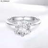 Pierścienie zespołowe Smyoue GRA certyfikowane 15CT MOISSANITE Ring VVS1 Lab Diamond Solitaire Ring for Women zaręczyny Obietnica Weddna Bejdia J230522