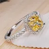 Anéis de banda 18k Branco de ouro amarelo -brilho de diamante para mulheres engajamento de luxo bizuteria anilmstone 18k ouro anéis de casamento de diamante J230522