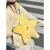 Evening Bags HAEX Kawaii Crossbody Shoulder Femme Y2K Plush Star Shaped 2023 Design Women Trendy Cartoon Embroidery Bolso Mujer