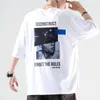 Heren t-shirts StreweeWeared Gedrukte T-shirt oversized hiphop korte mouw shirt mannen casual solide grappige plus size 2023 zomer