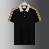Mens Polos Gg Luxury Designer Men Polo Neck Short Sleeve High Street Fashion Color Block Snake Bee Letter Printed Embroidery t Quality Cotton