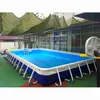 Grote bovengronds opblaasbaar zwembad frame frame zwembad opblaasbaar amusement waterpark draagbaar frame pool oem maat