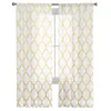 Curtain Yellow Geometric Morocco Sheer For Living Room Hall Wall Dress Up Home Window Supplies Print Tulle Curtains