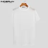 Men S t Shirts 2023 Men T Shirt Solid Color Hollow Out