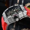 187New Fire Fire Flower Quartz Watch Men Stainless Design Male Wrist Watch Man Sports Classic Gellow Rubber Upwrist Diamond Wristwatch