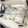 Seat Cushions Premium Nappa Leather Car Rest Cushion Headrest Neck Pillows For Benz Maybach Sclass Pillow Accessories Drop Delivery Dhigh