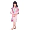 Abbigliamento etnico 11 Colori Pigiama giapponese per ragazze Kimono Stampa tradizionale Pavone Abito da notte allentato sottile Bambini Stile giapponese Yukata Robes