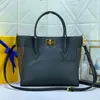 Bolsa de luxo sacola de compras bolsa de couro designer cor de colisão bordado com alça bolsa crossbody bolsa de couro da moda tudo o que as viagens de compras devem ter