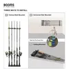 Accessoires de pêche Booms WV4 Porte-cannes Support mural vertical Magasin jusqu'à 10 cannes pour porte-canne Outils de stockage 4 couleurs 230520