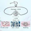 Bangles KALETINE Sterling Bracelets Heart Tree of Life Charm Green Crystal Bracelet Adjustable Sier Jewelry Women KLTB067