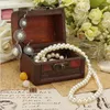 Jewelry Pouches Ring Box Pearl Necklace Bracelet Storage Organizer Jewelers Wooden Gift Vintage Display Carrying Cases