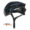 Caschi da ciclismo Casco da bicicletta con occhiali casco da bicicletta da strada per la sicurezza sportiva per la guida della velocità da uomo Airo casco da bicicletta per test di cronometraggio P230522