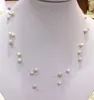Pendentif Colliers Femme Bijoux 3 Rangs Collier Perle Blanche Baroque Naturelle D'eau Douce 45cm 18''