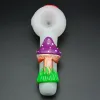 빛나는 버섯 유리 파이프 그릇 담배 흡연 스푼 파이프 오일 버너 Dogo Dry Herb Bubbler Glow in Dark.