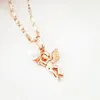 Pendant Necklaces Trendy 585 Rose Gold Simulated-Pearl Women585 Color Jewelry Fashion