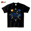 Abiti coordinati per la famiglia T-shirt di buon compleanno Abbinamenti per la famiglia Camicie in oro blu Camicie con nome personalizzato per feste per bambini Vestiti per bambini Family Look 230522