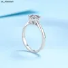 Bandringar Neetim 2 Moissanitringar för kvinnor Vittguldpläterad Sterling Silver Diamond med GRA Certificate Wedding Ring Jewelry J230522