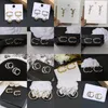 18 Karat vergoldetes 925er-Silber, Luxus-Marken-Brief-Design-Ohrstecker, geometrisch, berühmte Frauen, Kristall-Strass-Perlenohrring, Mädchen, Hochzeit, Party, Schmuck, 500 Stile, zufälliger Versand