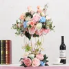 Dekorativa blommor Anpassa DIY Artificial Orchid Rose Wedding Table Decor Flower Ball Centerpieces Ljusstake Backdrop Floral Stand