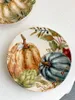 Plates Pastoral Style In-Glaze Decoration Pumpkin Ceramic Dinner Plate Dessert Dish