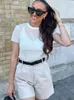 Women s T Shirt Top Women 100 Wool Sexy Knitted Summer See Through Short Sleeve Female 2023 Fashion Slim Stripe Party Club Ladies Tops 230522