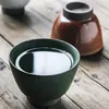 Tazze Piattini Stile giapponese Fatto a mano in ceramica grezza Master Tazza da tè Tazza da tè creativa retrò Tazza da acqua per ufficio in ceramica Bicchieri per la casa