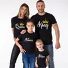 Family Matching Outfits Funny King Queen Prince Princess Family Matching Clothes Casual Father Son Mother and Daughter Shirts Gold Crown print tops 230522