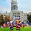 Dekoracja imprezy USA Niepodległość Dekoracja Symulowana Święty Mikołaj Claus Doll Wujek Sam pamiątka Doll Happy 4 lipca amerykańska dekoracja imprezowego Dnia Krajowego T230522