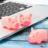 Zabawki dla psów żucie zabawka Pet Cute Pink Pig Squeeze Squeaky dźwięk miękki guma mini zabawka interaktywna gry Trening zabawne zabawki dla zwierząt domowych 10pcs G230520