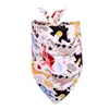 Dog Apparel Accessory Summer Pet Cat Bandana Collar Adjustable Neckerchief Triangle Neck Scarf Tropical Fruit Pattern Saliva Towel P Dhpd6