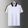 Mens Polos Gg Luxury Designer Men Polo Neck Short Sleeve High Street Fashion Color Block Snake Bee Letter Printed Embroidery t Quality Cotton