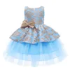 Fille Robes Robe Robe De Soirée Paillette Filles Bowknot Tulle Anniversaire De Mariage Princesse Pageant Chandail Melon Sapin Enfants 2ans