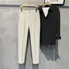 Męskie garnitury spodnie męskie proste drape koreańskie klasyczne modne biznes swobodny noszenie kawy czarne blezer spodnie mężczyzna mężczyzna