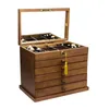 Lådor smycken lådan arrangör kinesisk stil trä tillbehör förvaringslåda stor vintage box retro hög kapacitet lyxigt fast trä