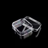 1120pcs/Lot Small Box PS Transparent Plastic Storage Box Collection Box Wholesale