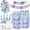 Other Event Party Supplies Mermaid Party Decorations Litte Mermaid Jellyfish Paper Lantern Under the Sea Party Decor Girl Babyshower Mermaid Birthday Decor 230522