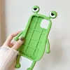 Custodie per telefoni in silicone 3D Frog per iPhone 14 13 12 11 Pro Max Cartoon Cute Design Girls Protector Fashion Cover 1pc