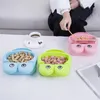 Jewelry Pouches Snack Bowl Plastic Double Layers Storage Box Dry Fruit Melon Seeds Plate - Blue