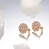 Boucles d'oreilles Kinel 585 couleur or Rose pour femmes MFull pavé brillant Zircon naturel bijoux de mariage saint valentin cadeaux