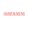 False Nails Pink Heart Short Fake Sweet Color And Catching Look Design For Extension Manicure Nail Art