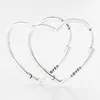 Big Heart Hoop Earrings for Pandora Authentic Sterling Silver Wedding Party Jewelry designer Earring Set For Women Girlfriend Gift Luxury earring with Original Box