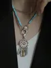 Pendentif Colliers Mode Deux Tons Plume Dream Catcher Creux Forme Ronde Glands Hip Hop Bijoux Accessoires