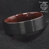 Pierścienie 8 mm czarny szczotkowany wolfr wolframowy czerwony sandałowy drewno drewniane wkładka Wedding Pierścień Męska biżuteria Bezpłatna wysyłka
