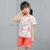 Clothing Sets 2023 Summer Girl Strawberry Print Baby Clothes Breathable Cotton Fabric Teenage Girls Outfit