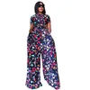 Pantaloni da donna a due pezzi Donna africana 2 set Fashion Summer Short Sleeve Crop Top e pantaloni