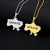 Hanger kettingen Oekraïne ketting ketting voor vrouwen mannen goud vergulde roestvrij staal holte hart cross choker sieraden collier cadeaus