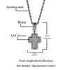 Pendant Necklaces Hip Hop 3A Cubic Zirconia Bling Iced Out Cross Pendants For Men Rapper Jewelry Black Silver Color Drop