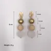 Kolczyki Dangle Suekees Goth Drop Fashion Biżuteria Pendientes Vintage boho metalowe drewno i koraliki żywiczne dla kobiet akcesoria